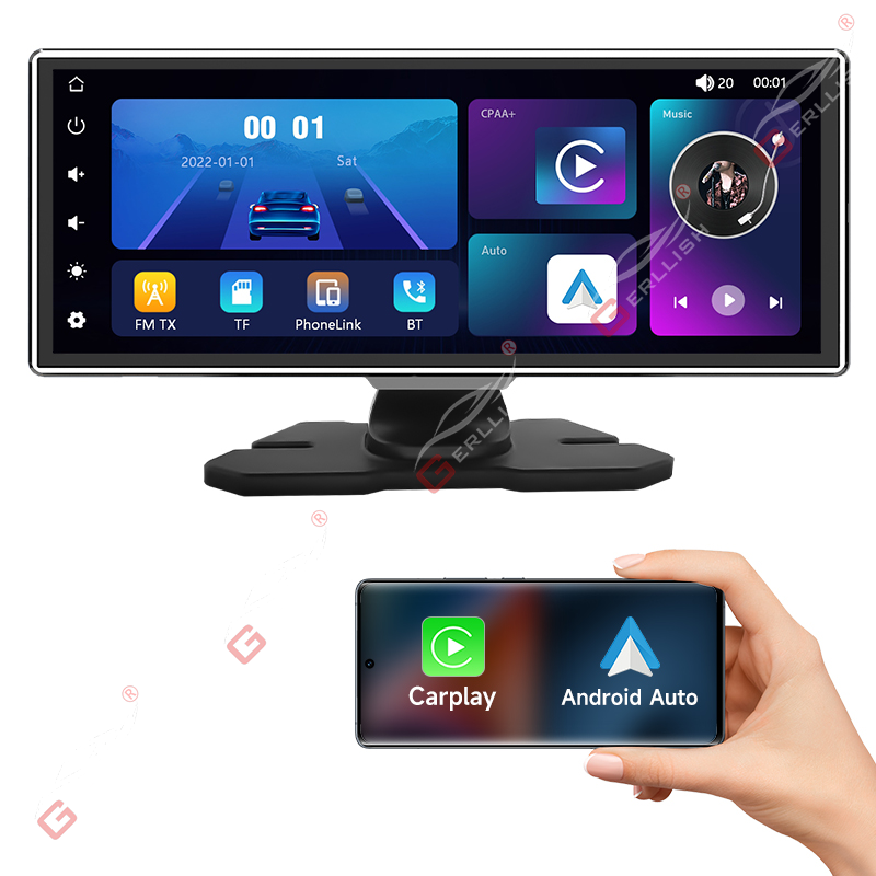 Gerllish 11.26 inch CarPlay Android Auto Car Radio Multimedia Video Player IPS Touch Screen With AUX USB Rearview Camera