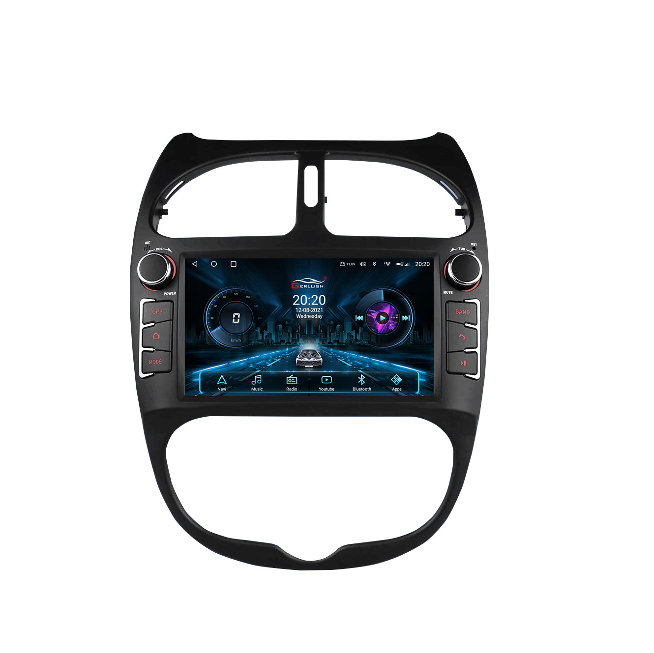 Android 12 Car Radio for PEUGEOT 206  Multimedia Video Player