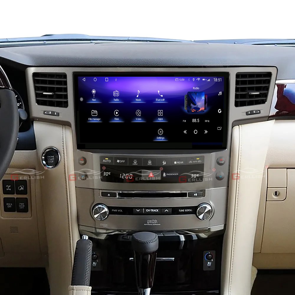 6 Lexus LX570 2007-2015 12.6 Inch Android Radio with Wireless CarPlay & Android Auto - Image 1
